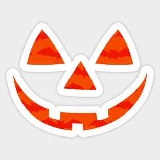 Scary Pumpkin Face Sticker